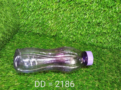 Plastic water bottle showing its versatility and use.