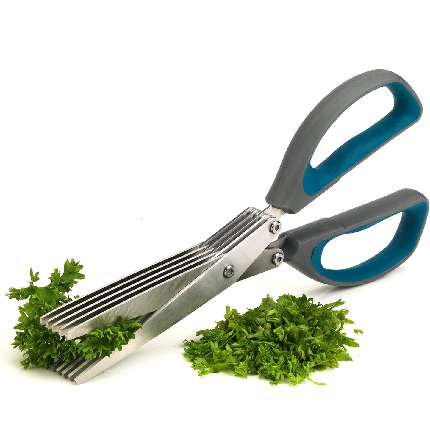 Multifunction Vegetable Stainless Steel Herbs Scissor with 5 Blades (1 Pc)