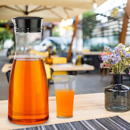 Unbreakable jug with 6 glass set for serving water and juices at dining tables or restaurants.