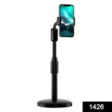 Adjustable phone stand for desktop use, mobile stand for table, convenient and sturdy.