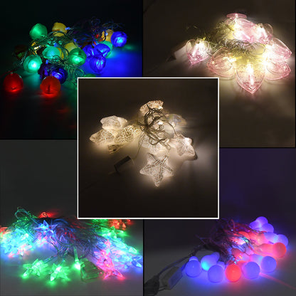 Home Decoration Diwali & Wedding LED String Light Indoor and Outdoor Light, Festival Decoration Led String Light, Multi-Color Light (1 Pc / Mix Design)