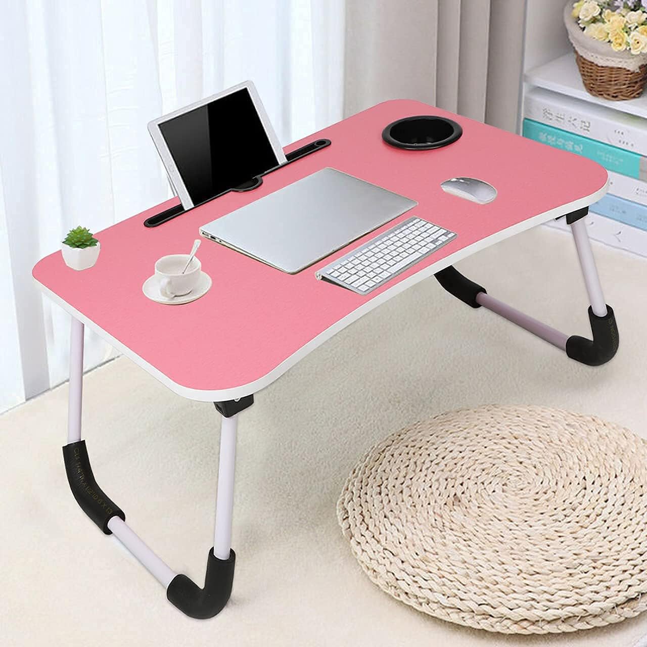 Reading table tray with adjustable legs