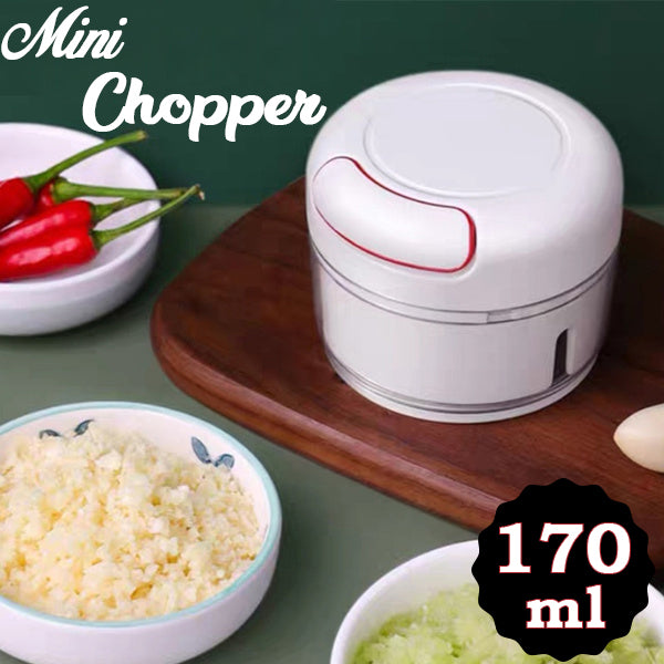 Small portable chopper for garlic and herbs