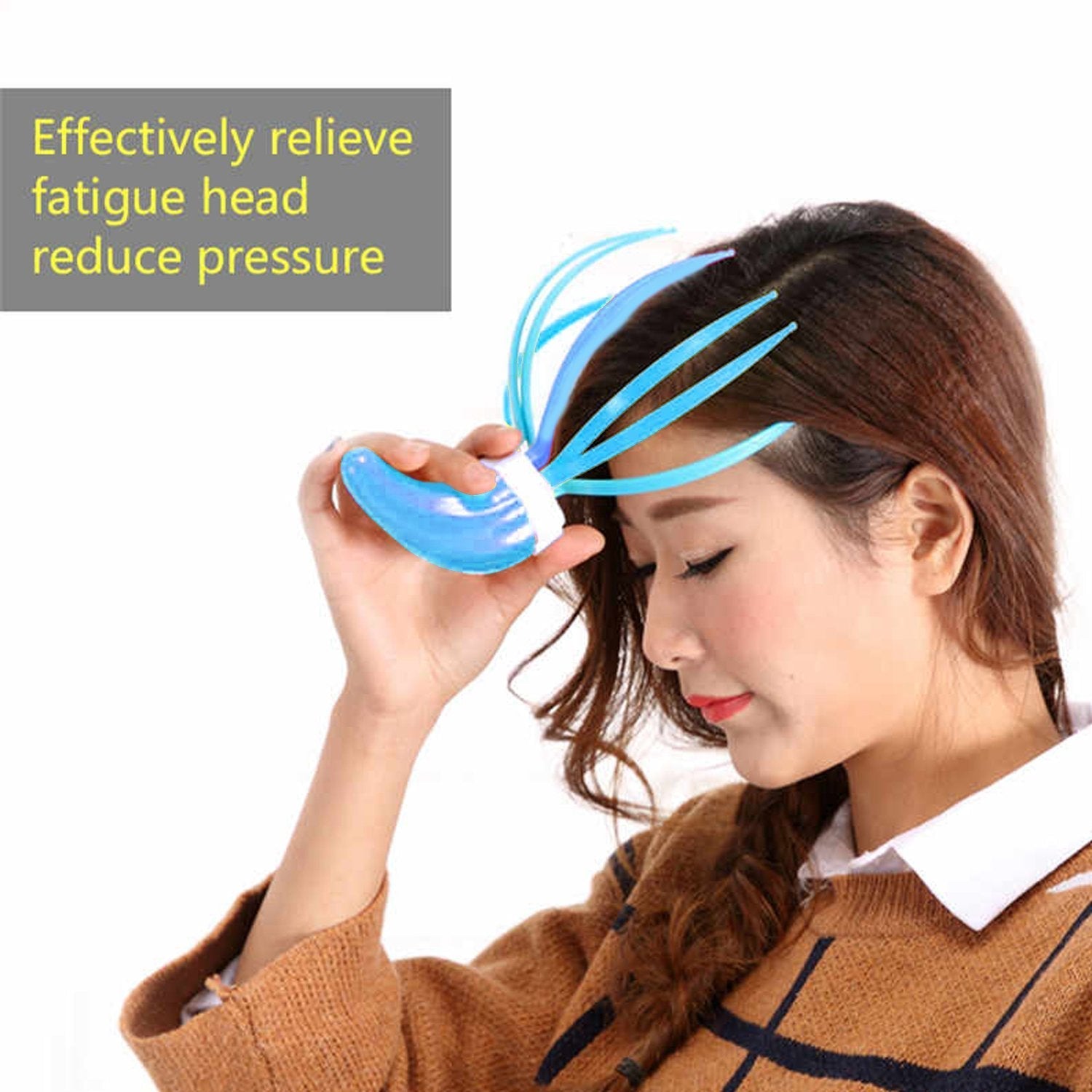 Hand grip head massager