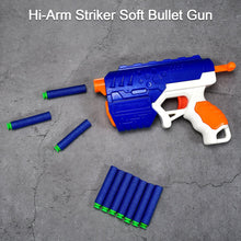 Gun with foam suction bullets for target shooting.