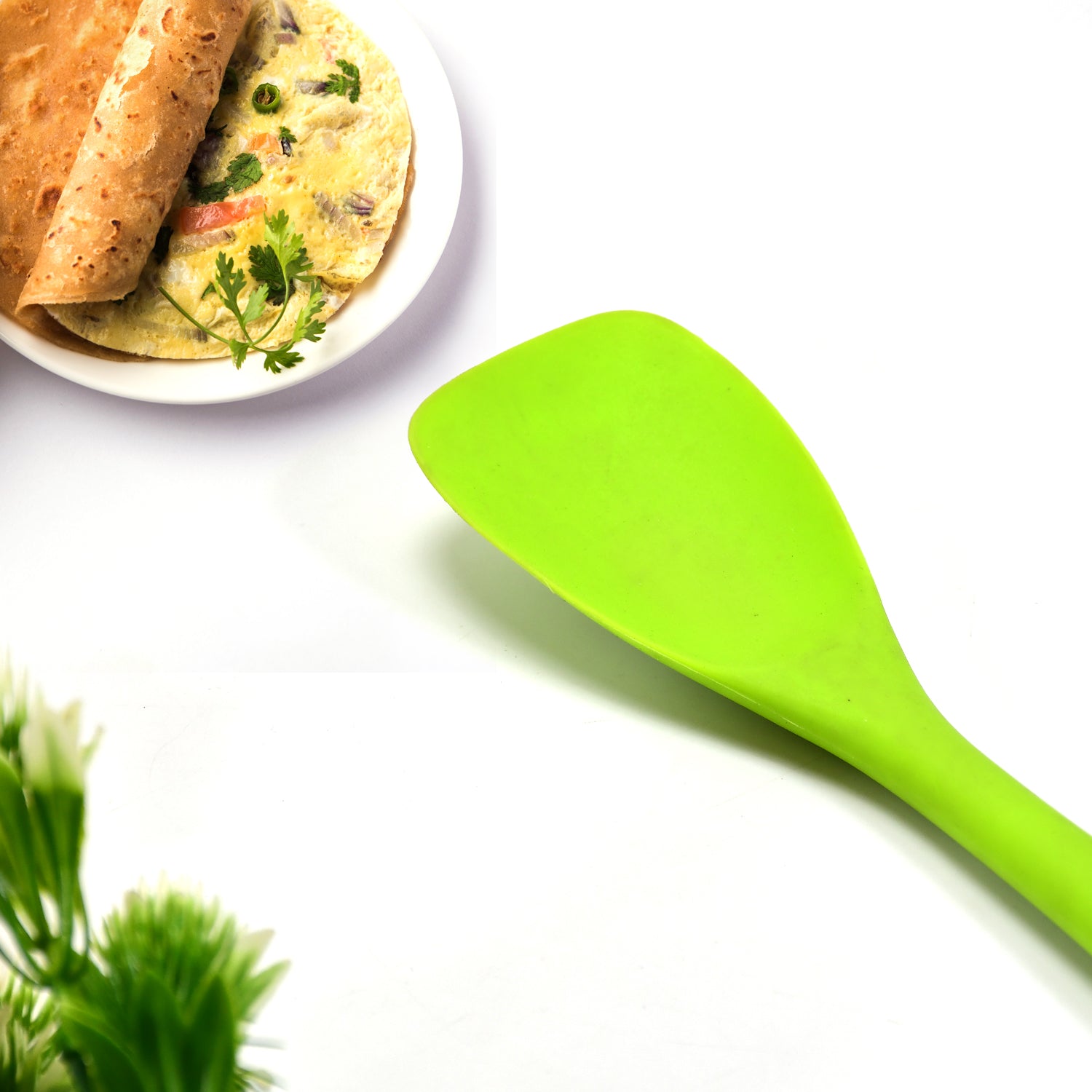 Close-up of the silicone spatula spoon.