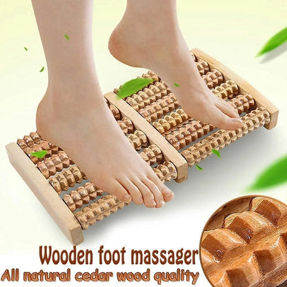 Wooden massager for plantar fasciitis treatment