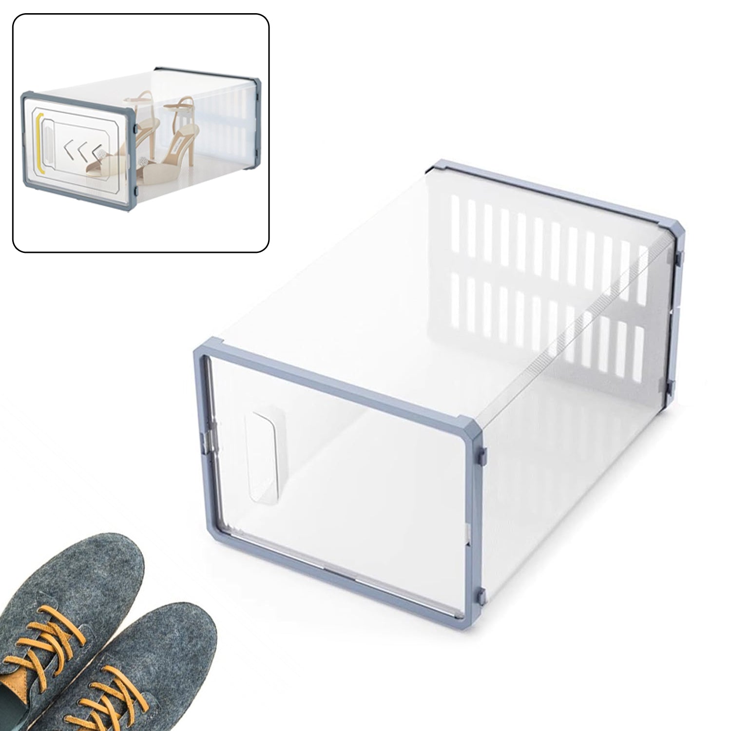 Plastic Stackable Shoe Storage Box