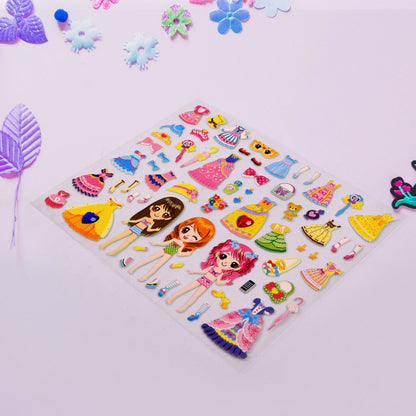 Multipurpose Adhesive 3D Stickers (1 Sheet / 19×15 Cm)