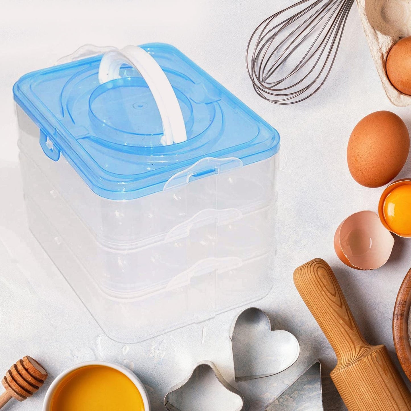 3-Layer Plastic Refrigerator Egg Storage Box (36 Grid)