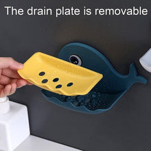 Double-layered fish soap holder, adhesive and waterproof