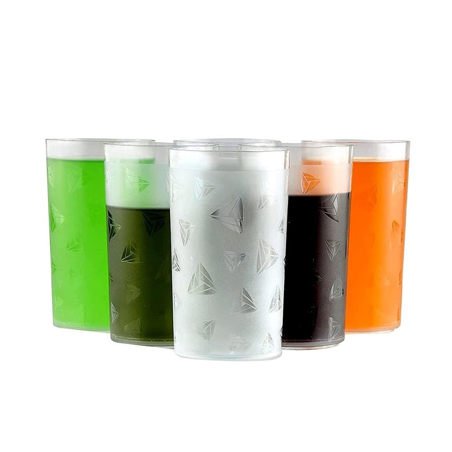 Set of 6 unbreakable plastic water glasses