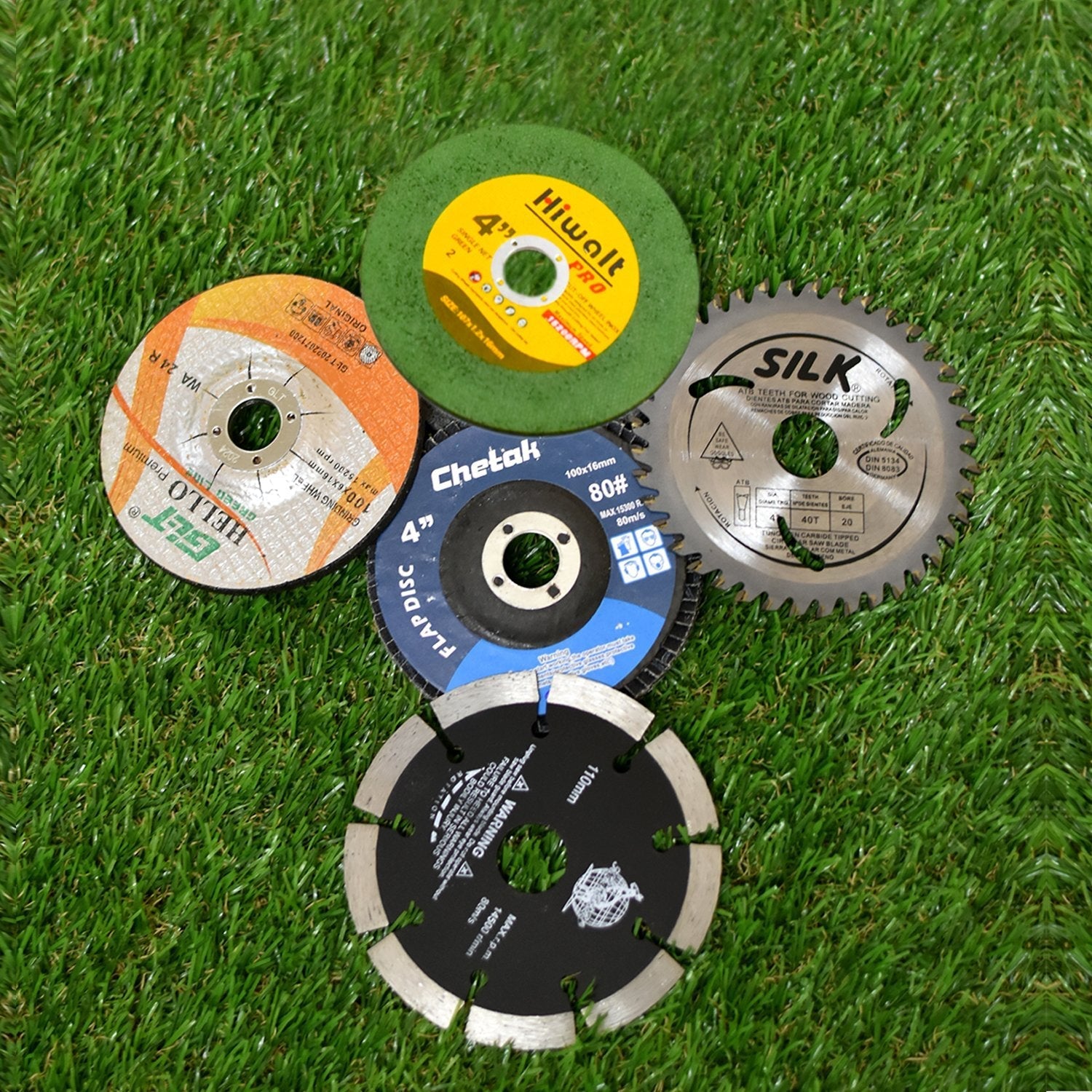 Grinding wheels set, 5 pieces, suitable for hard materials.