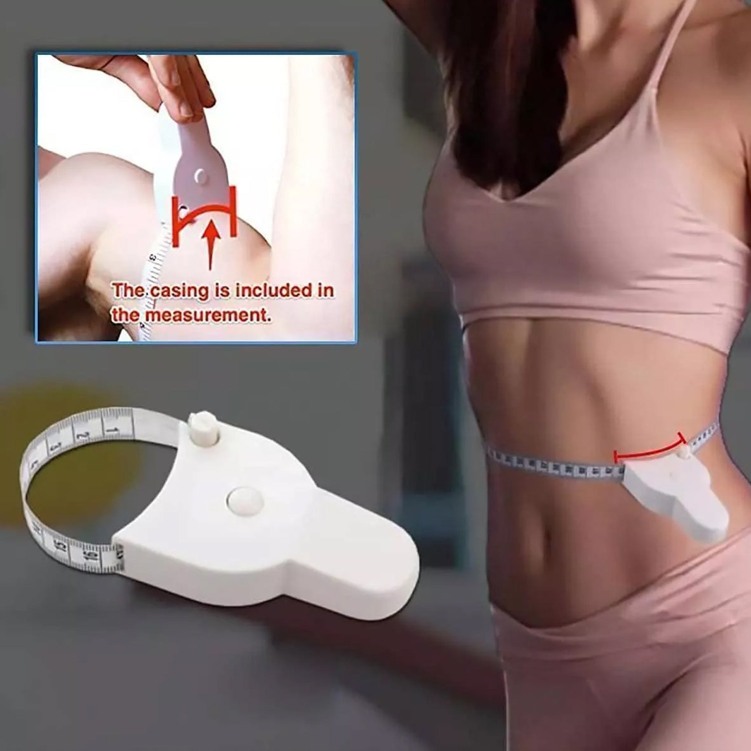 Fitness tape for measuring body dimensions and more.