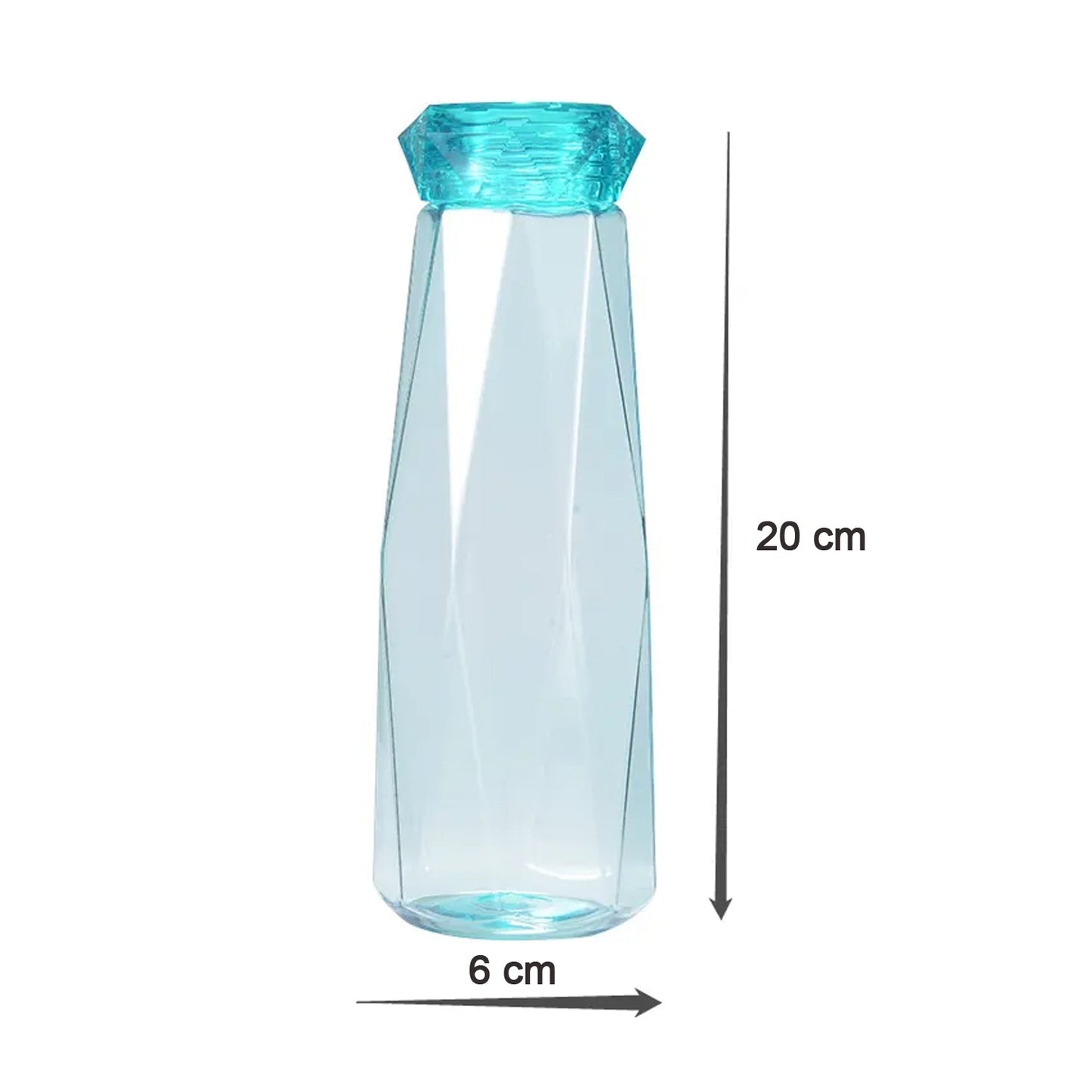 Clear glass bottle with lid