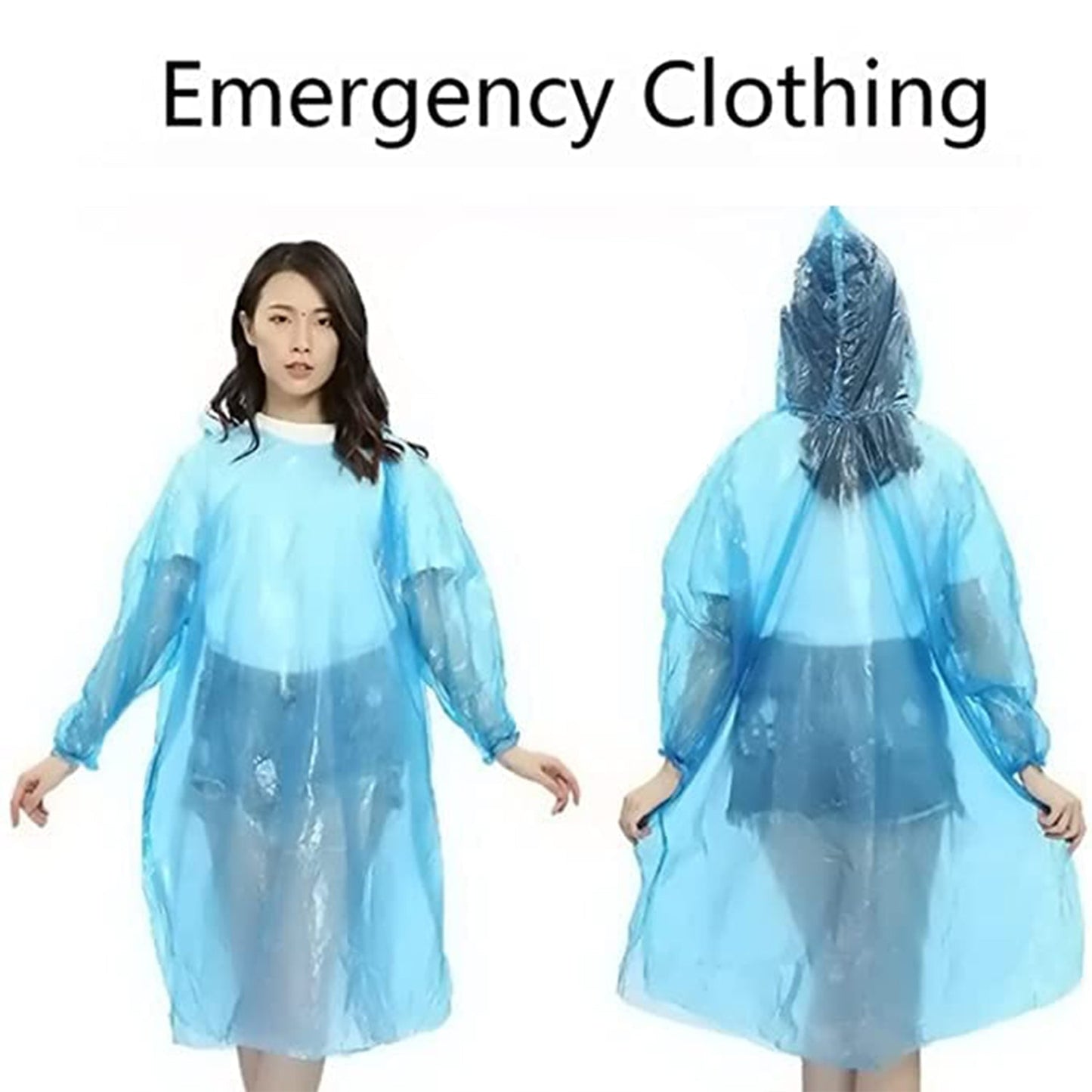 Compact reusable raincoat, free size fits all