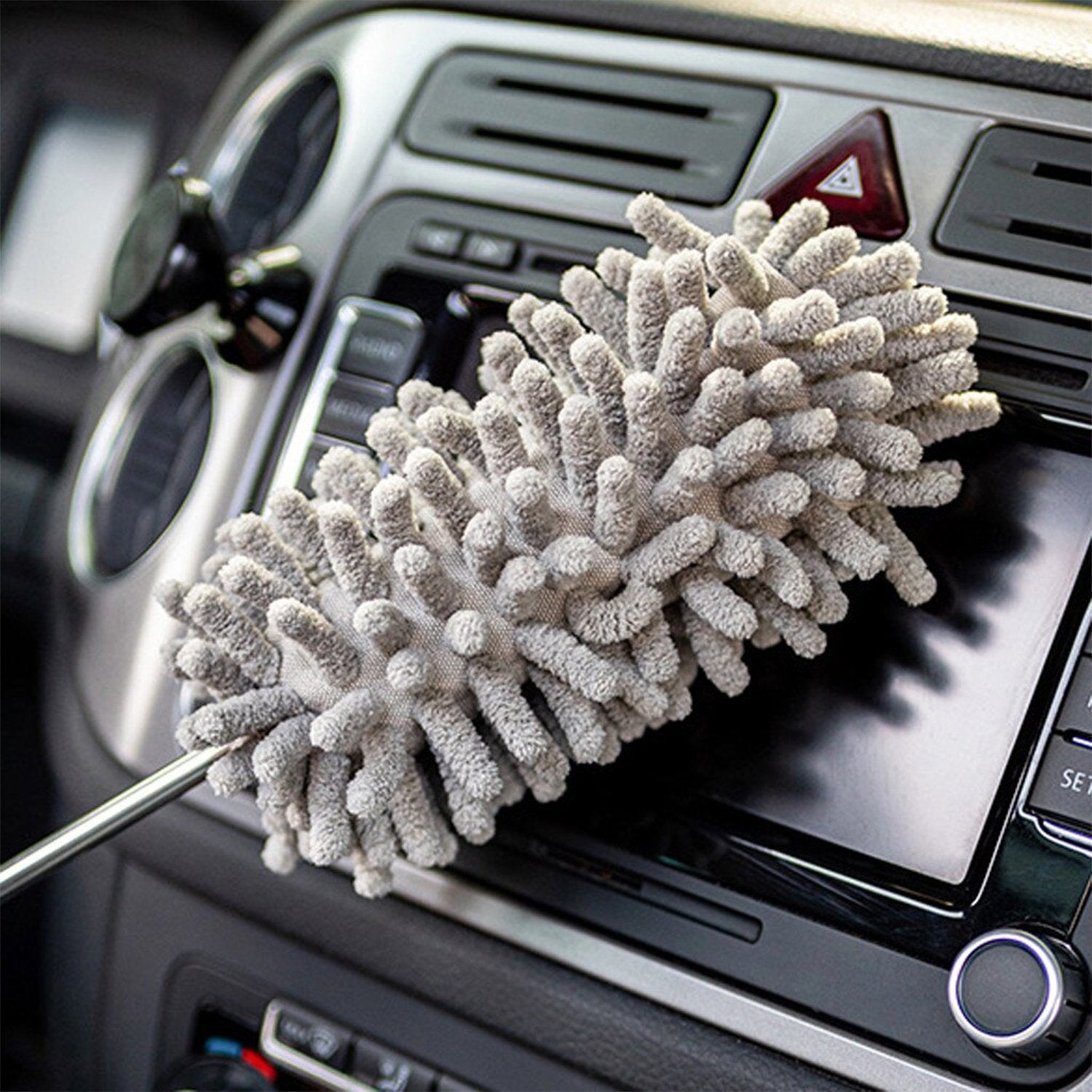 Microfiber duster for fan cleaning