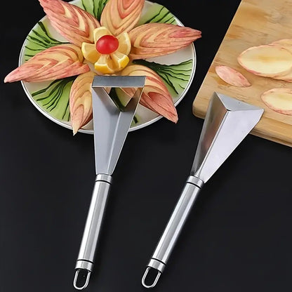 V-Shaped Channel Knife for Creative Food Presentation