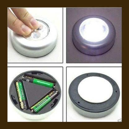 Cordless LED light for closets and cabinets.