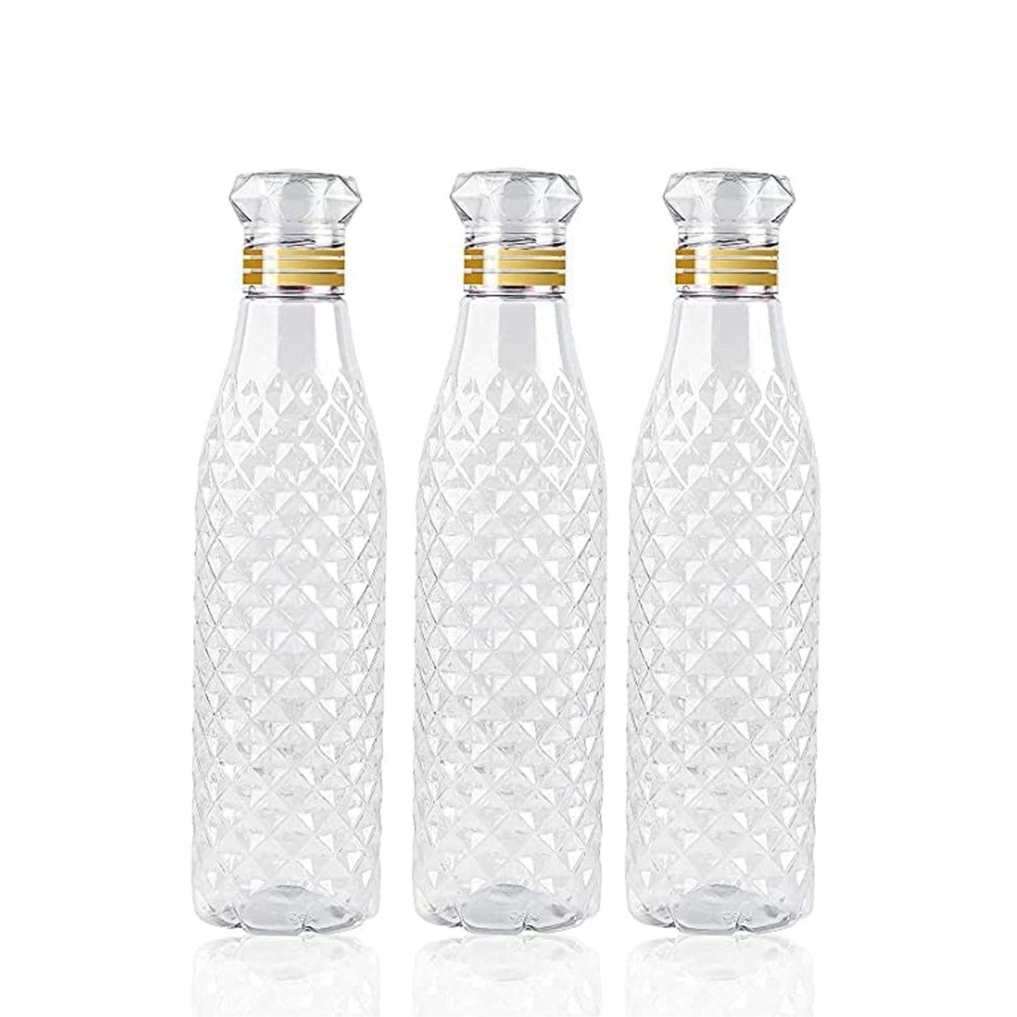 Water bottle with diamond pattern, for kids, close-up