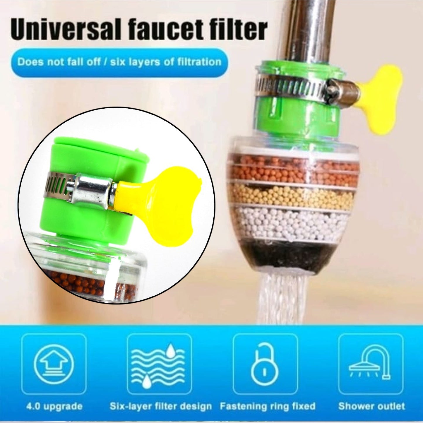 Universal faucet filter upgrade