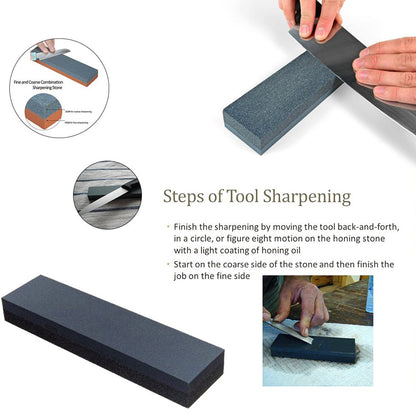 Sharpening stone set, thickened and robust, for safe use with knives, scissors, and axes.