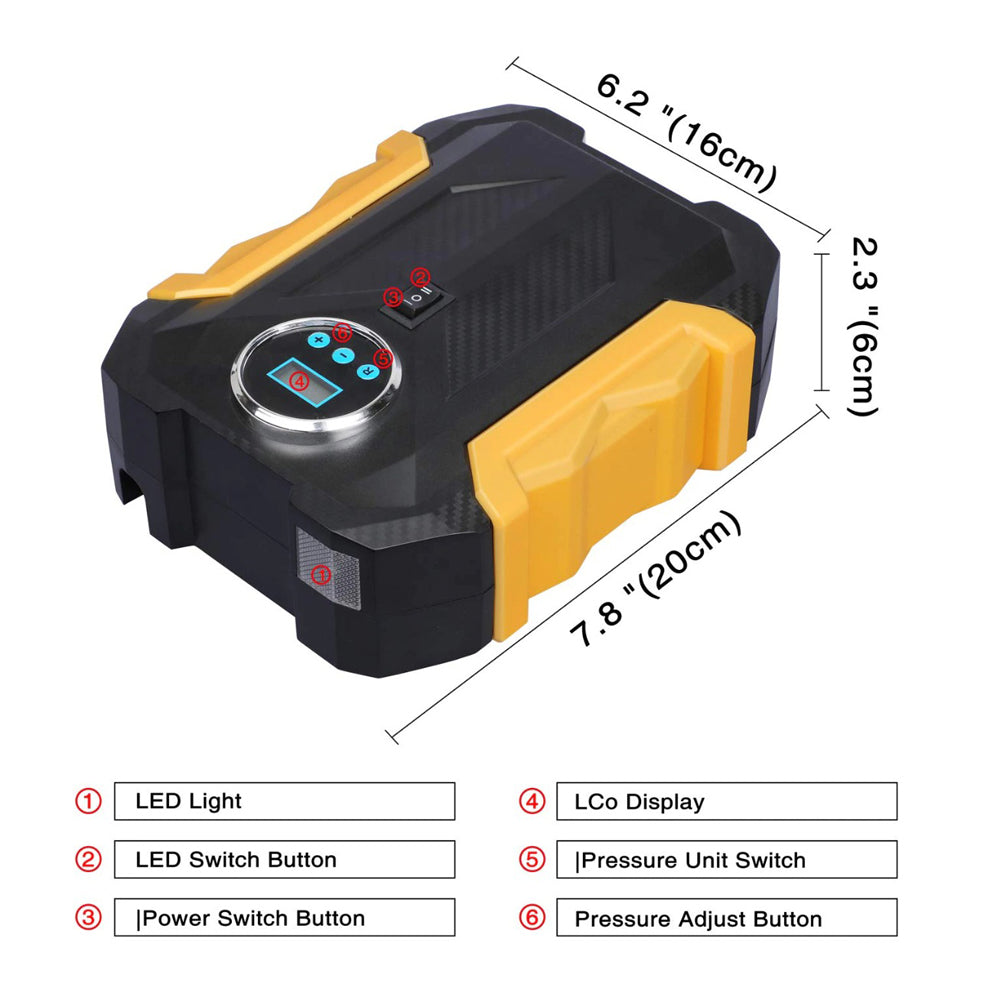 Handy air pump for inflating car and bike tyres.