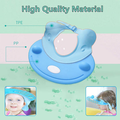 Baby bath cap for protecting eyes and ears