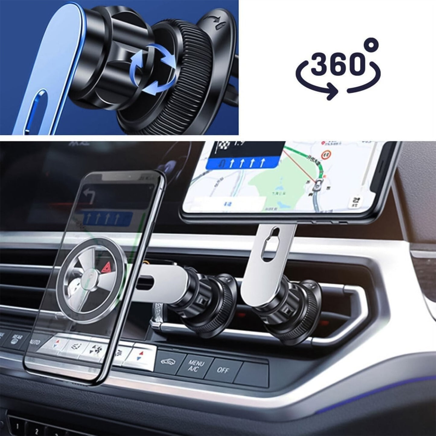 Compact Rotatable Air Vent Magnetic Phone Mount