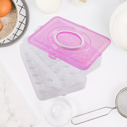 Double Layer 24 Grid Egg Storage Box for Egg Storage Container