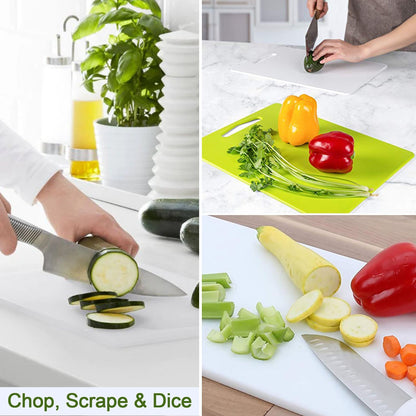 Practical plastic cutting board for efficient food prep in the kitchen.