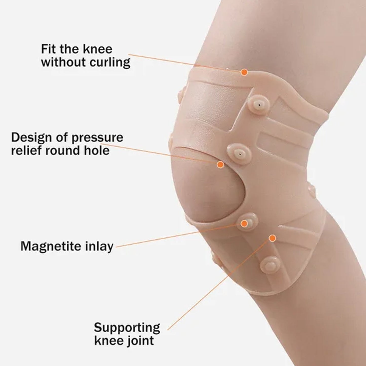 Magnetic knee pad made of silicone, ultra-thin and waterproof for added comfort