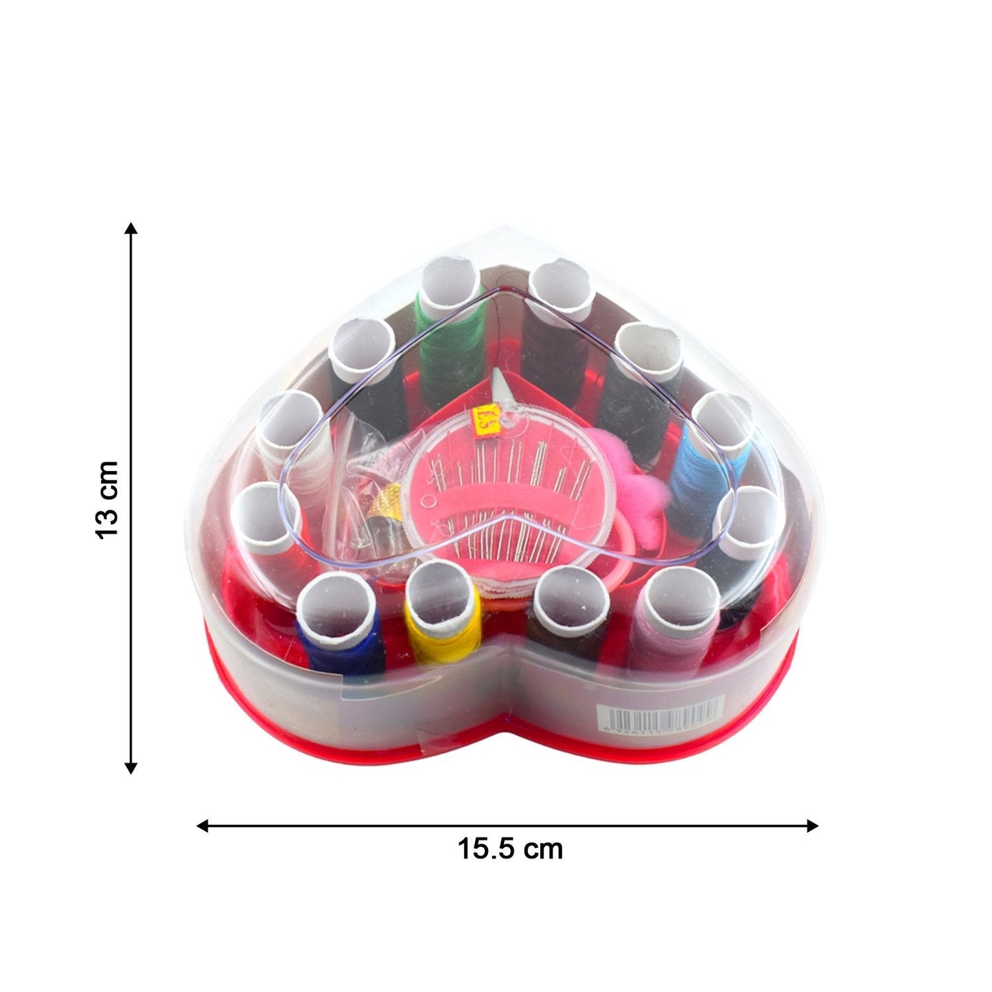 Sewing box with multiple compartments and heart shape