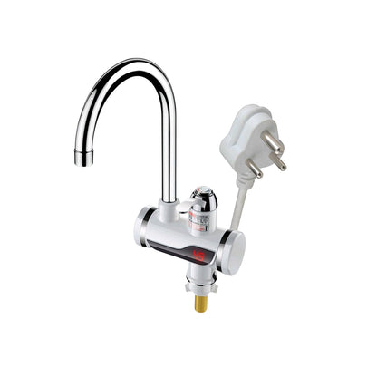 Electric water heater faucet with sleek design and functionality.