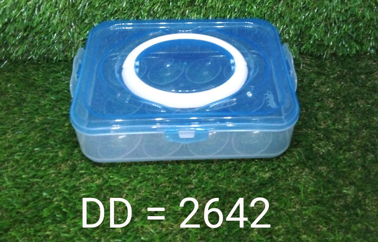 Egg storage container with a 12-grid design, made of plastic for fridge organization