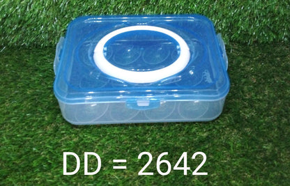 Egg storage container with a 12-grid design, made of plastic for fridge organization