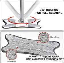 Microfiber flat mop with squeeze feature