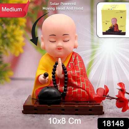 Solar Powered Sitting Buddha Statue,  Moving Head and Hand (1 Pc / Medium)