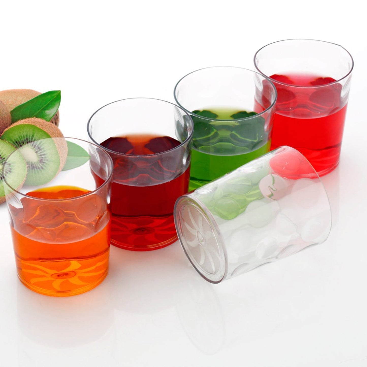 Set of 6 multi-purpose plastic glasses