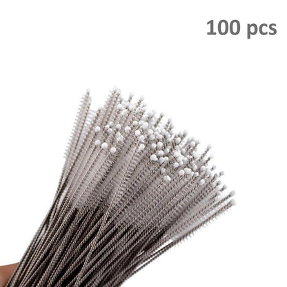 Stainless steel straw cleaning brush