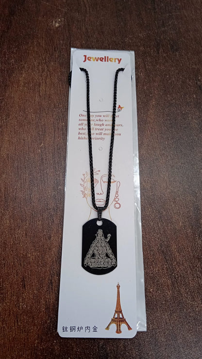 Hanuman Chalisa Locket with Gada, Chain (1 Pc)