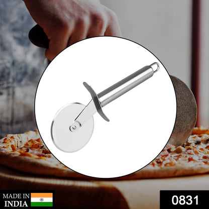 Durable stainless steel pizza cutter with easy grip