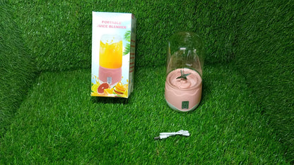 Mini handheld blender for quick smoothies.