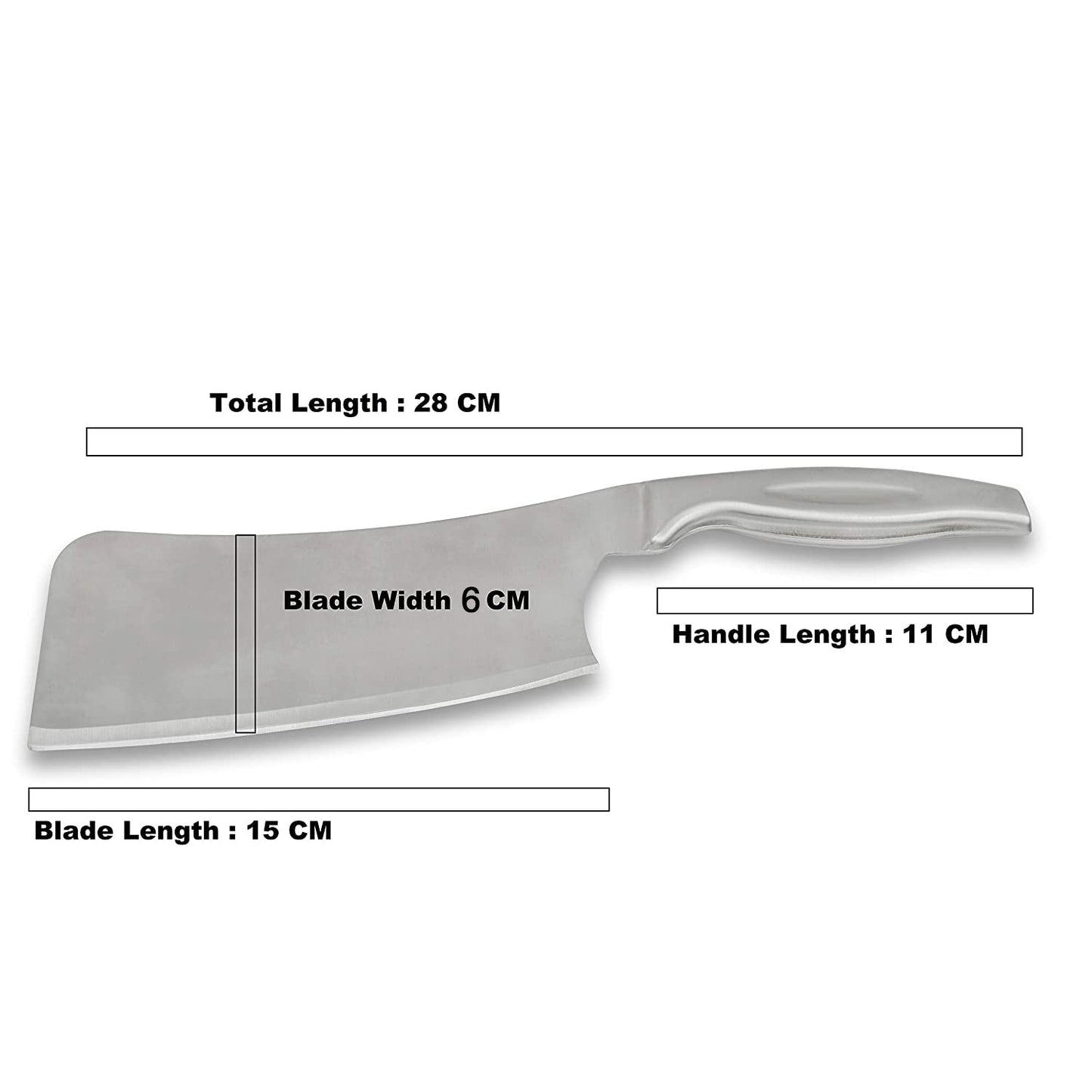 Premium stainless steel knife showing full blade and handle