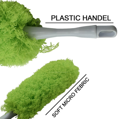 Compact microfiber duster for easy cleaning in household or office spaces.