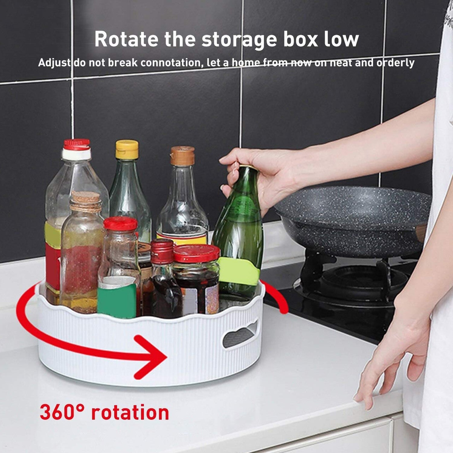 Adjustable rotating organizer tray for various uses