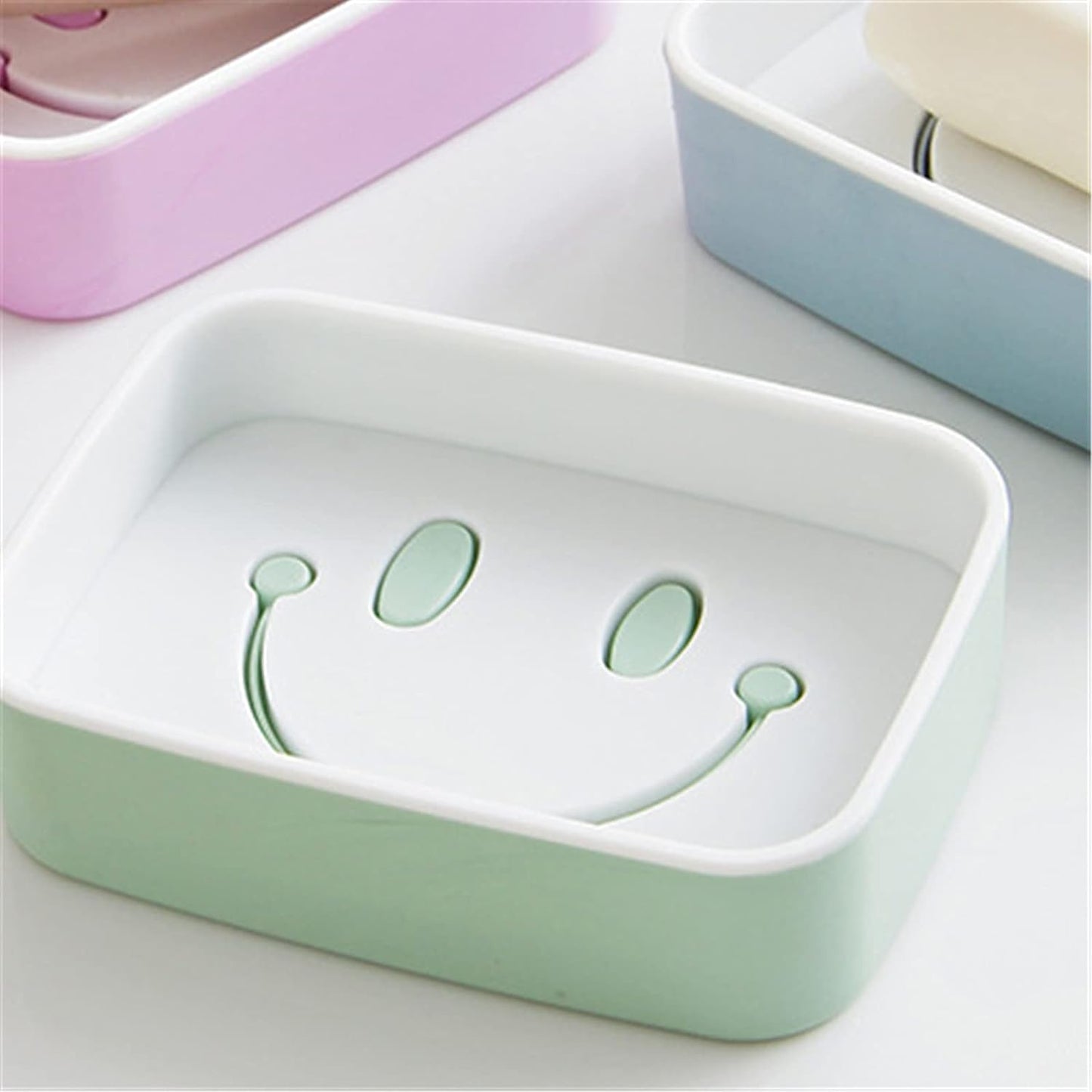 Soap Dish with Drain Soap Holder, Soap Saver Easy Cleaning, Soap Tray for Shower Bathroom Kitchen (1 Pc)