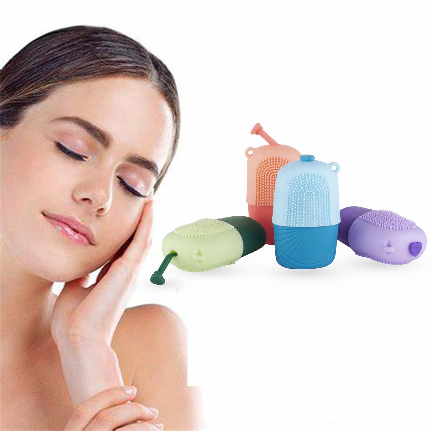 Silicone facial ice roller for skin tightening and glow, reusable