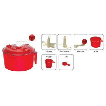 Dough maker with built-in measuring cup.