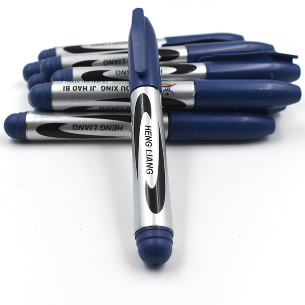 10Pc blue marker and pen set for school and teaching purposes.